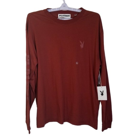 PLAYBOY Nuance Puffy Logo Crewneck Long-sleeved 100% Cotton T-shirt | PACSUN - Picture 3 of 5
